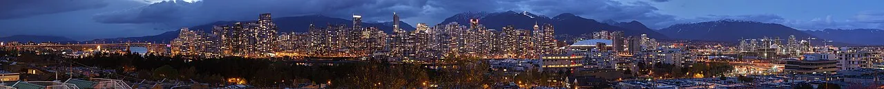 North American city skyline for Canada and US comparison